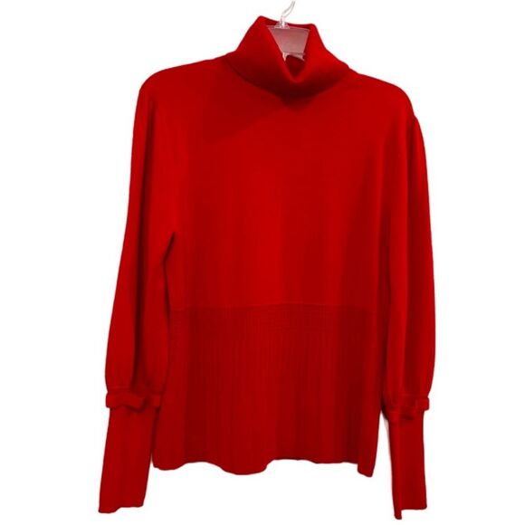PENDLETON SWEATER WOMENS L RED 100% MERINO WOOL TURTLENECK. - Picture 1 of 13